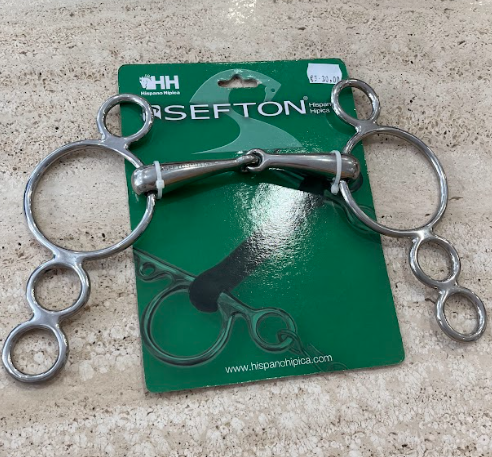 FILETE SEFTON PESSO A EMBOCADURA MACIZA Y CUATRO ANILLAS 12.5 CM